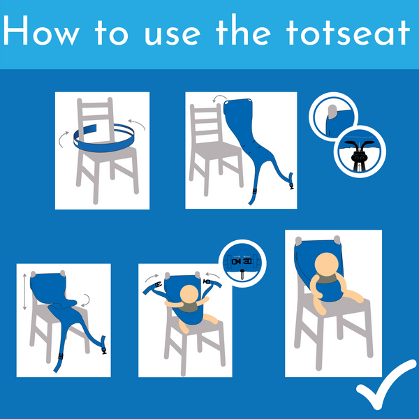 totseat Happy Fruit - the original portable travel high chair