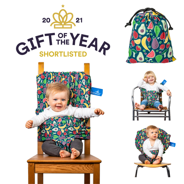 totseat Happy Fruit - the original portable travel high chair