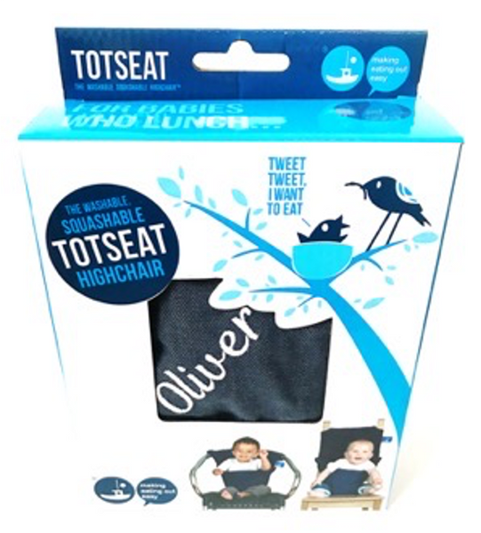 The original & award winning Classic Soft Denim totseat - perfect for boys and girls and a lifesaver when out & about - 100% cotton.  Fits all shapes and sizes and is washable & squashable - it comes in it's own handy sized pouch which fits neatly into your bag.  Personalised with your name and with a choice of six colours (Light Pink, Dark Pink, Blue, White, Red or Grey) in a striking, high quality cotton finish.  Shipping will take an additional 5 business days due to embroidering.